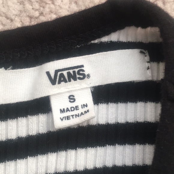 Vans Black and White Stripe Tank Top - Picture 3 of 4